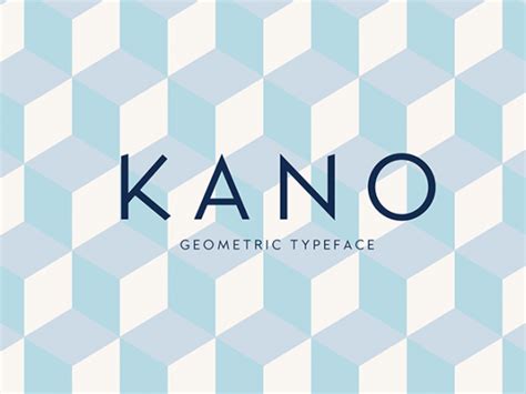 Kano: Free geometric font - Freebiesbug