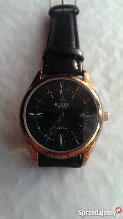 Rolex Cellini Nowy M Ski Na Sk Rzanym Pasku Datownik Warszawa