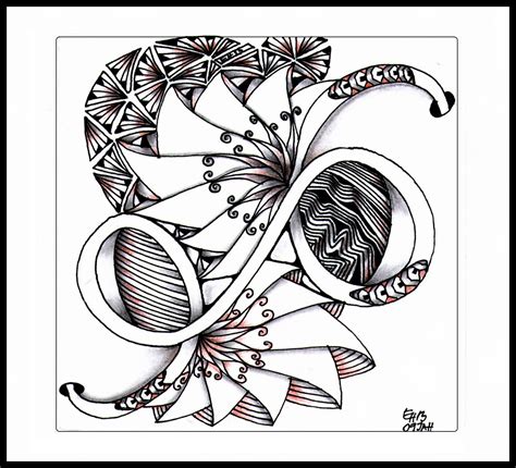 Zapletkano Weekly Challenge 101 UMT V XI Phicops Zentangle