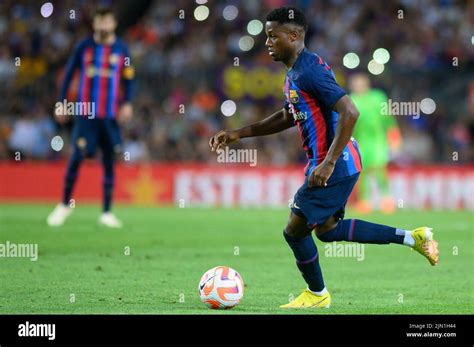 Ansu Fati Vom Fc Barcelona Beim Joan Gamper Trophy Spiel Zwischen Dem