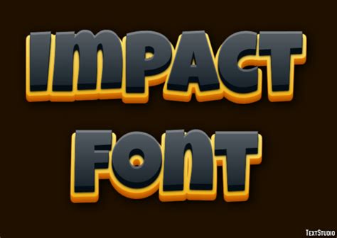 Impact Font Text Effect And Logo Design Font