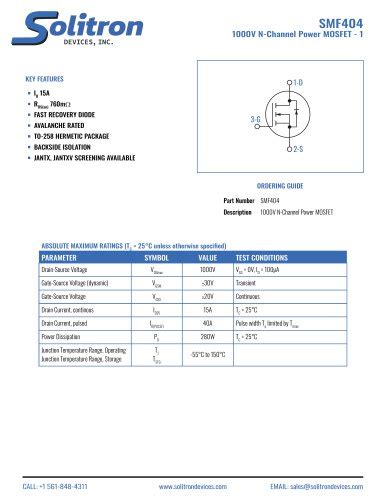 Sd Solitron Devices Pdf Catalogs Technical Documentation