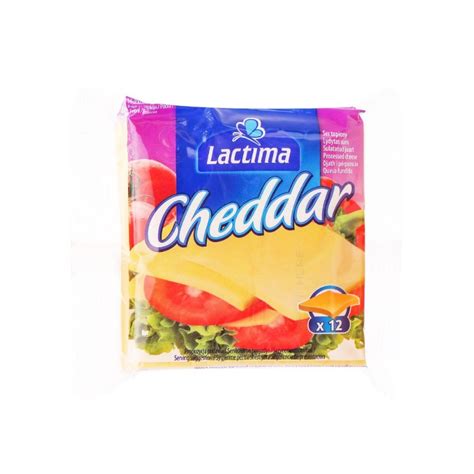 Phô Mai Lát Cheddar Lactima 200g 12 Miếng Siêu Thị Ngành Bánh