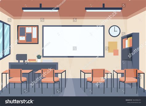 Empty Classroom School Education Background Empty Stock Vector (Royalty ...