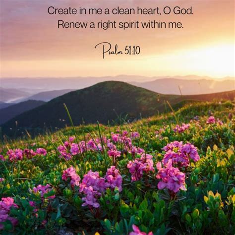 Psalm 5110 A New Heart Faith Hope And Joy