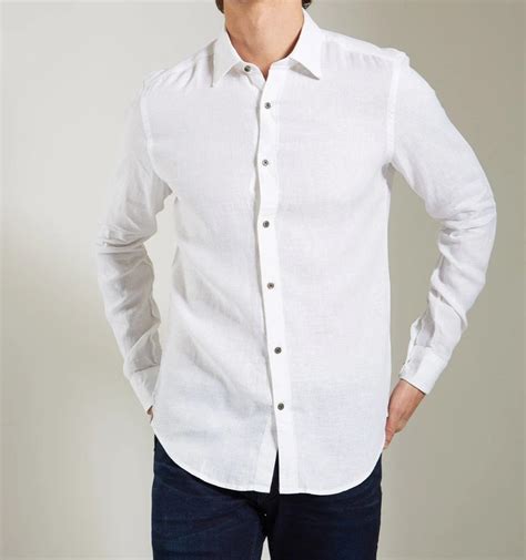 Mans White Linen Shirt Beach Wedding Party Special Occasion Birthday