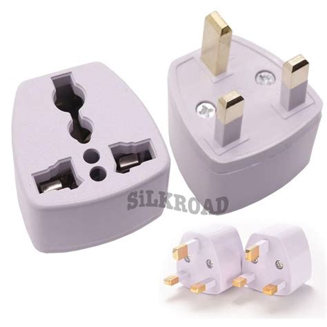 Jual UK Colokan 3 Pin Kaki Power Plug Adapter Converter EU US AU UK To