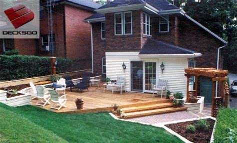 An expansive cedar deck