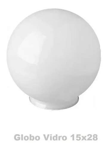 Globo 15x28 Luminária Para Poste Leitoso Branco Parcelamento sem juros