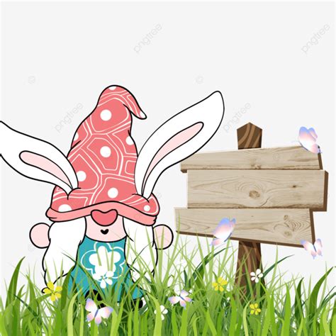 Easter Gnome Meadow Festival Easter Gnome Grass Png Transparent