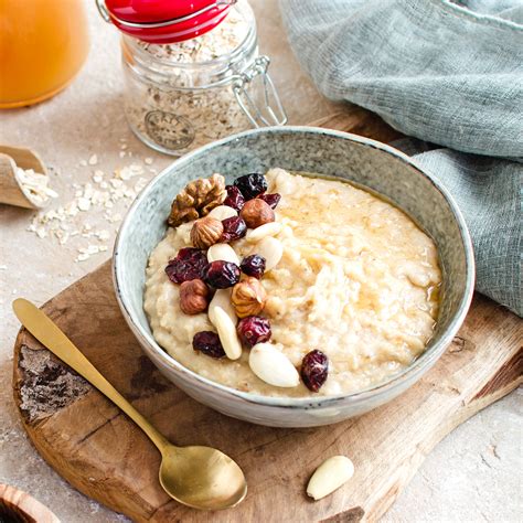 Porridge au lait d amande et jus de pommes Régilait