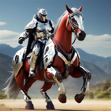 Gigachad Robot Riding Horse More Robot More Robot Robot Hors By