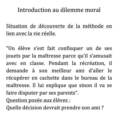 Le Dilemme Moral Prim