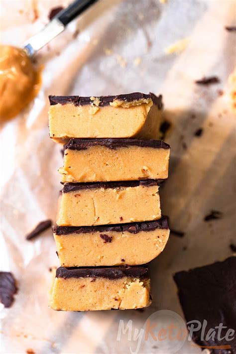 No Bake Keto Peanut Butter Bars MyKetoPlate