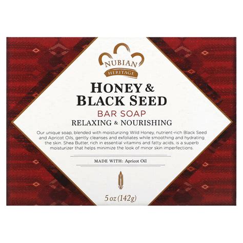 Nubian Heritage Honey And Black Seed Bar Soap 5 Oz 142 G