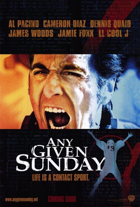 Any Given Sunday 1999 Sunday Movies Movie Posters Any Given Sunday