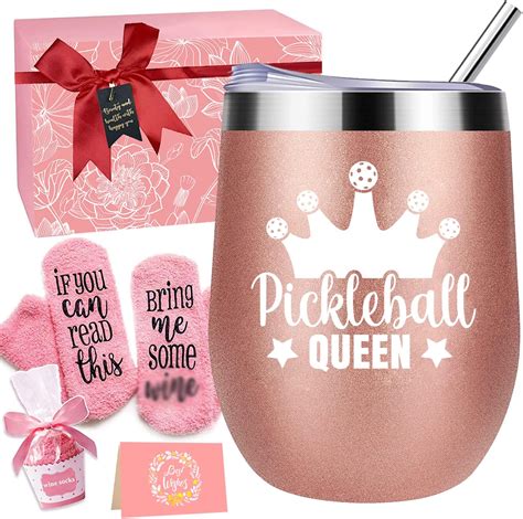 Amazon Kaira Pickleball Queen Wine Tumbler Birthday Gifts Set For