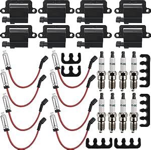 Partszen Square Ignition Coil Spark Plug Wire For Chevy Gmc