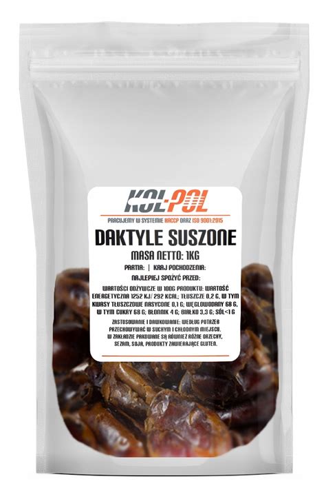 KP DAKTYLE SUSZONE 1kg Bez Pestek Naturalne 10962910729 Oficjalne