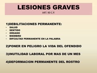 Lesiones Leves Graves Gravisimas PPT