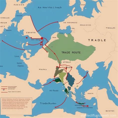 Triangle Trade Routes Map | Stable Diffusion Online