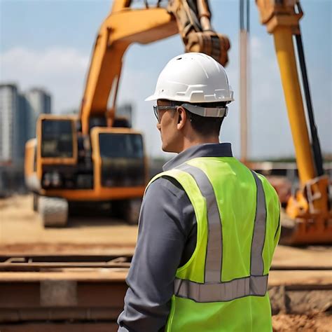 Premium Ai Image Construction Worker Wearing A Hard Hat A Reflective