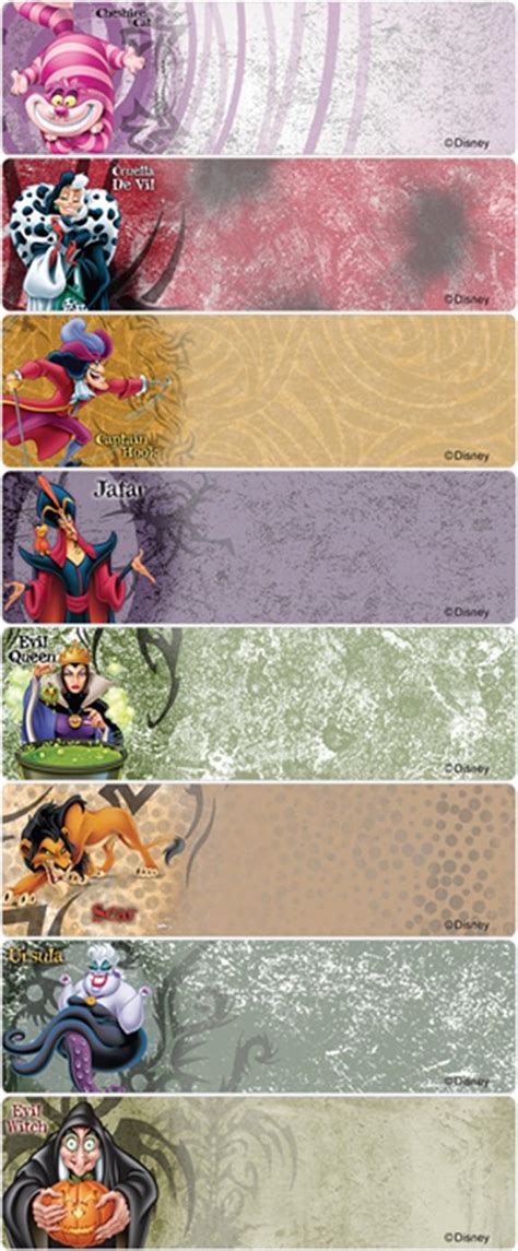 Disney Villains Address Labels - Checks SuperStore