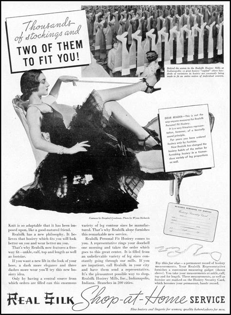 Advertisement For Real Silk Stockings Real Silk Hosiery Mills Inc 6