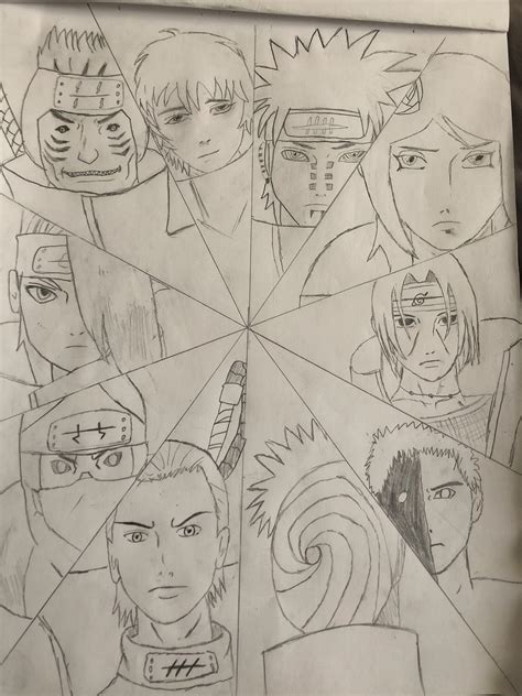 First Try At Pencil Drawing The Akatsuki Rnaruto