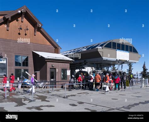 Breck Connect Gondola Station Winter Breckenridge Colorado Stock