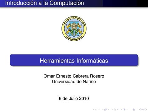 PDF Introducción a la Computación Herramientas Informáticas PDF