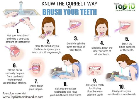 How To Brush Your Teeth Properly Step By Step With Pictures At Misty