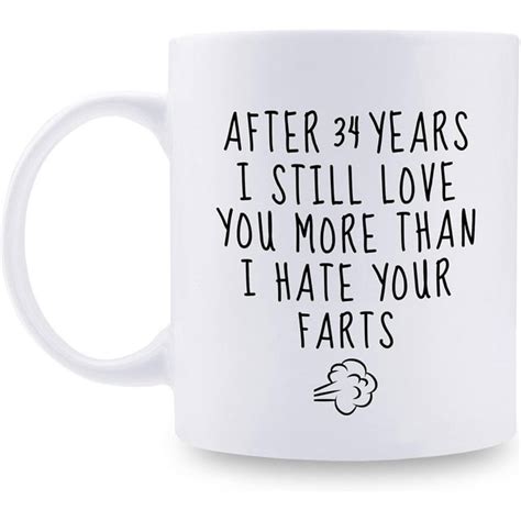 34th Wedding Anniversary Mugs For Husband From Wife After 34 Years I