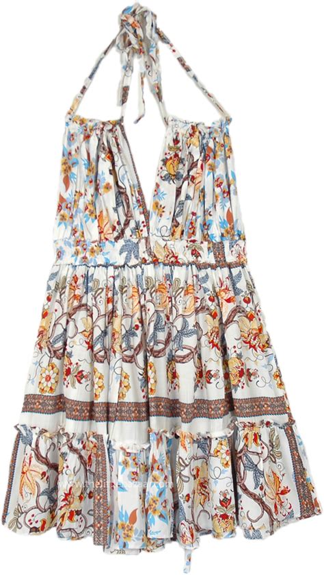 Boho Bliss Tiered Halter Dress Dresses Multicoloured Vacation