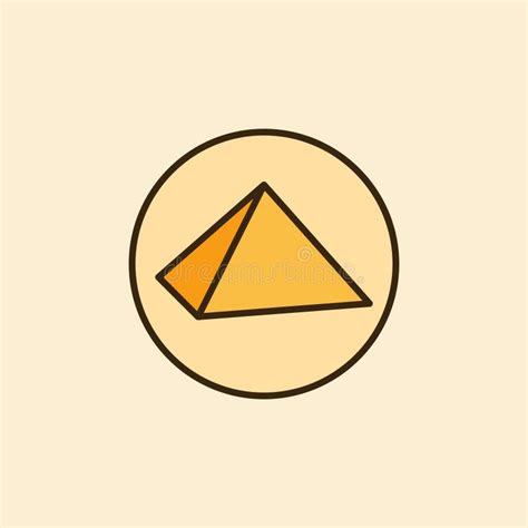 Pyramide Gyptienne Jaune Dans Vectoriel Circulaire Gypte Historique