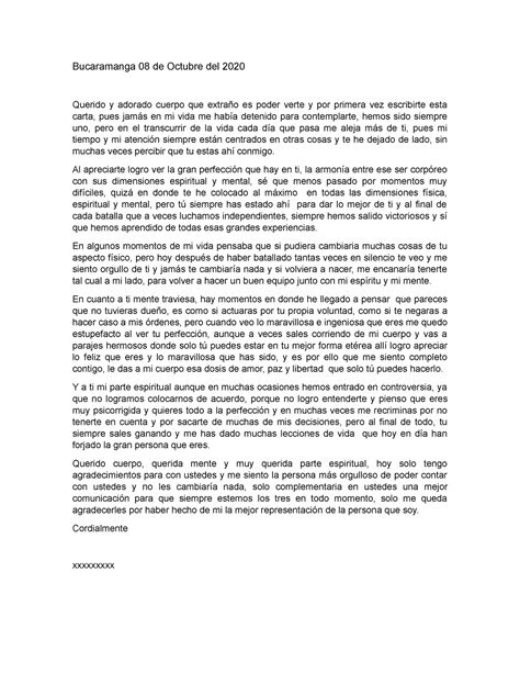 Carta A MI Cuerpo psicología UNAD Studocu