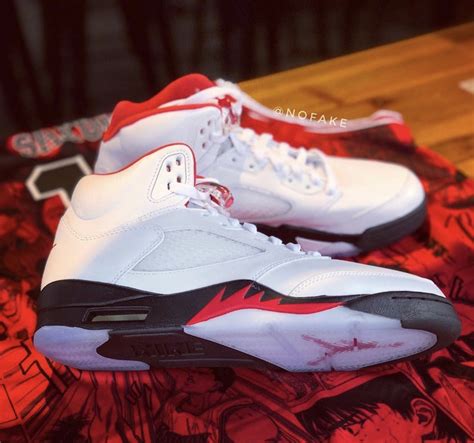 Air Jordan 5 Fire Red 2020 Silver Tongue Da1911 102 Release Date Sbd