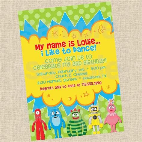 Yo Gabba Gabba Party Invitation