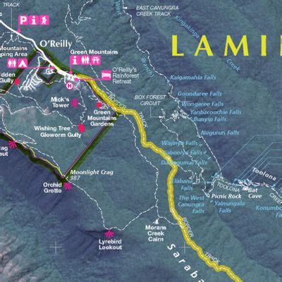 Lamington National Park Map by CartDeco | Avenza Maps