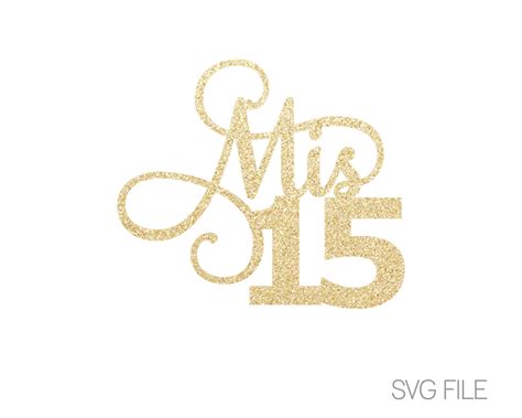 Mis 15 Svg Mis Quince Quinceañera Svg Descarga Digital Etsy