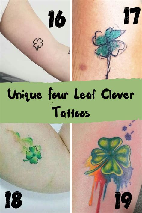 Luckiest Four Leaf Clover Tattoos - Tattoo Glee