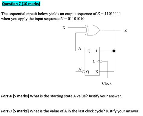 Solved Question Marks The Sequential Circuit Below Chegg