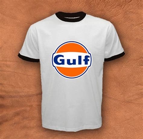 Gulf Oil Logo Gulf Oil Logo Tee Petroleum Sport Racing Men White