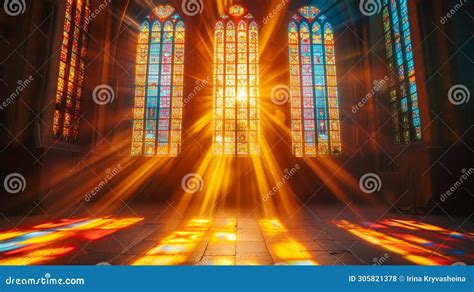 Sunlight Through Stained Glass Window Stock Photo Image Of Historic