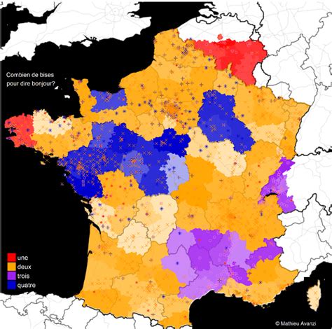 La carte des bises – Français de nos régions