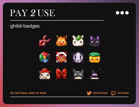 P U Pixel Art Ghibli Badges Envinae S Ko Fi Shop Ko Fi Where