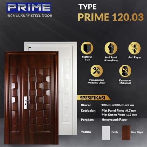 Jual Pintu Baja FORTRESS Prime 120 03 Mom N Son 120 230 Cm Urat Kayu