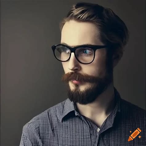 Portrait Of A Stylish Man With Trendy Glasses On Craiyon