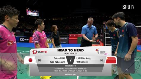 Bwf Md Finals Hoki Kobay Vs Liang Wang H L Youtube