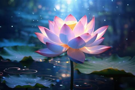 Premium Ai Image Water Lilly Flower Illustration Ai Generativexa